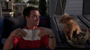 Pauly Shore and his companion Peanut in Jury Duty .