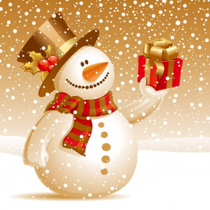 Free download Christmas snowman iPad wallpaper