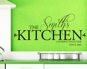 Art Wall Decal Wall Stickers Vinyl Decal Quote - Custom Kitchen with ...