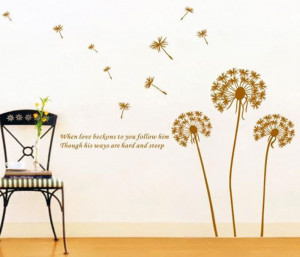 Love-Flying-Dandelion-Wall-Stickers-Inspirational-Quotes-Love-Nursery ...