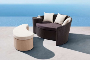 Curacao Day Bed and Ottoman by Zuo Modern Outdoor Furniture