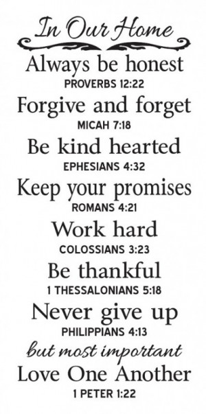 ... In Our Home Family Rules with Bible Verses by OaklandStencil, $21.95