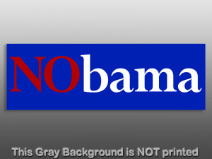 ... Bumper Sticker -republican gop anti obama no decal stop no jobs beat