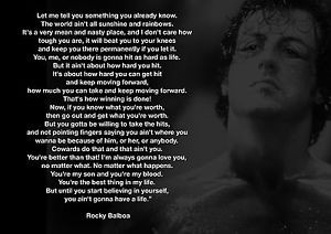 ... de MOTIVATIONAL - ROCKY BALBOA 17 - BOXING - QUOTATIONS - A3 A4 Poster