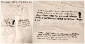 Dobby quote scarf