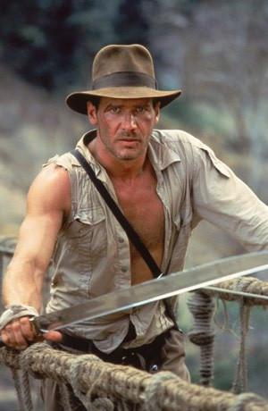 Harrison Ford as Indiana Jones in Indiana Jones and the Temple of Doom ...