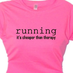 Running It's Cheaper Than Therapy Fitness Exercise T-Shirt, Runners ...