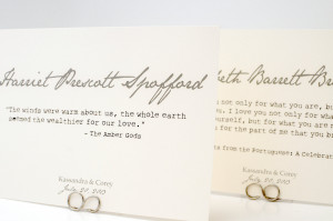 Romantic Quote Table Cards
