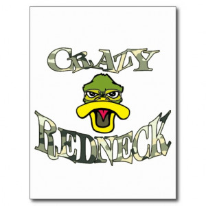 Crazy Redneck Duck Head Camo Postcards