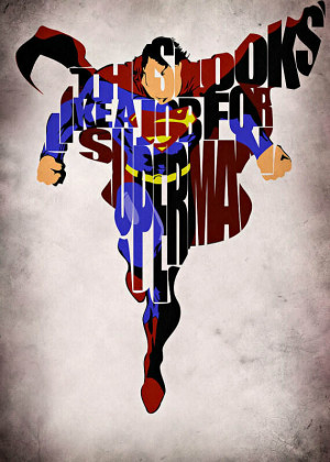 Unique Typographic Superhero Posters