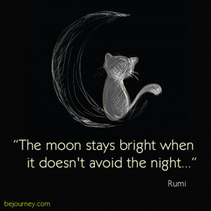 The moon stays bright when it doesn’t avoid the night.