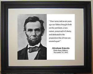 ... -Abraham-Lincoln-Gettysburg-Address-Quote-Framed-Photo-Picture