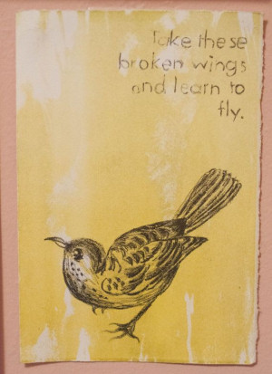 Beatles Quote Blackbird Etching Print. $15.00, via Etsy.