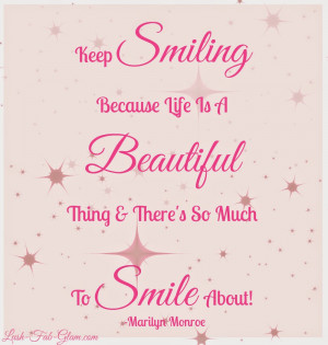 Viewing Gallery For - I Smile Because Quotes