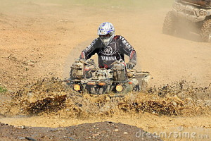 Race Four-wheeler Driver In Puddle Of Mud Editorial Image - Image ...