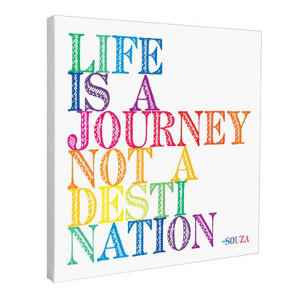... , lettered canvas wall art, “Life is a Journey” quote from Souza