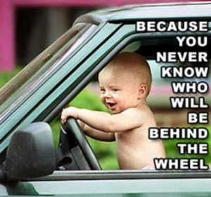 Baby Driving a Car
