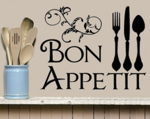 popular items for kitchen wall decal on etsy kitchen wall decal bon