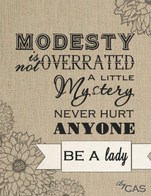 Rules to being a lady...