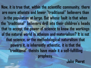 The quote is from the conclusion of a recent post on John Pieret’s ...