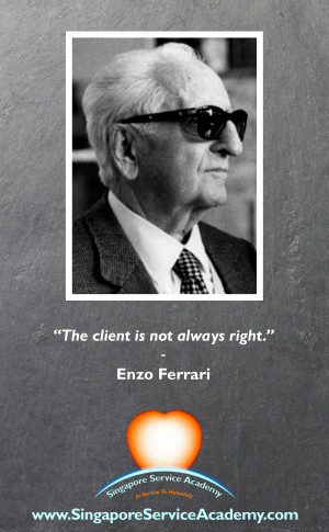 Enzo Ferrari Quote Client is not always right