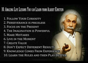 Albert Einstein 10 lessons in life