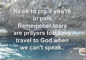 It’s OK To Cry If You’re In Pain!!