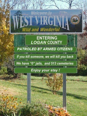 West Virginia Welcome Sign