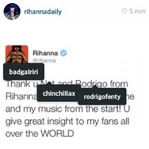 badgalriri @rihannadaily We all love #RihannaDaily because they're my ...