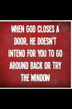 When God closes a door