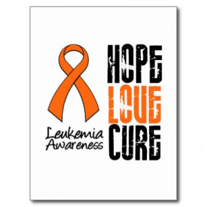 the photo below hope love cure is for leukemia awareness
