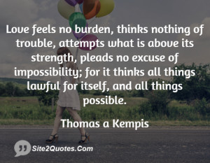 Love Quotes - Thomas a Kempis