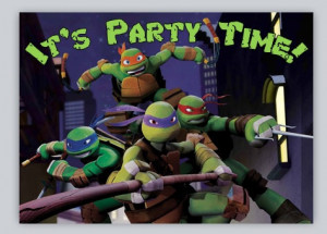 Teenage Mutant Ninja Turtles Birthday Invitation Template!