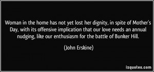 her dignity, in spite of Mother's Day, with its offensive implication ...