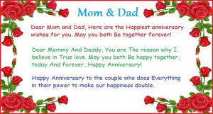 Happy marriage anniversary quotes for Mom and Dad