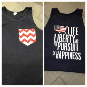Merica Life, Liberty, and the Pursuit of Happiness tank tops