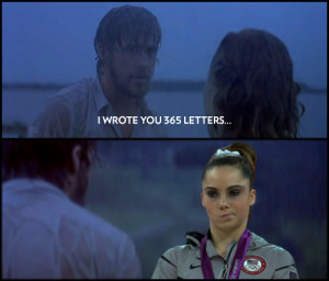 LOL The Notebook Ryan Gosling NOT IMPRESSED mckayla maroney