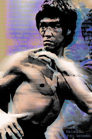 Bruce Lee And Quotes Painting