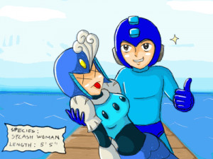 Megaman-118585 Me And Splash Woman Walking Out Of The Barcolor Party ...