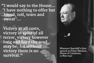 From the first of three speeches given during the battle of France ...
