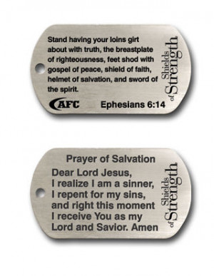 EPHESIANS 6:14 Dog Tag Chain Necklace
