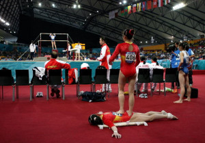 Zhou Zhuoru and He Ning Gymnastics Photo - © Harry How / Getty Images