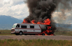 Make sure your RV insurance quotes cover fire damage! Used under a ...