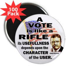 Teddy Roosevelt Quote - A Vote is like a Rifle 2.2 for