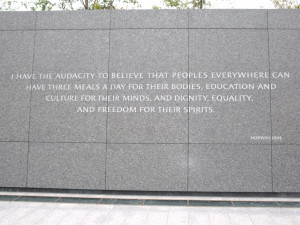 Martin Luther King quotations: Audacity to believe
