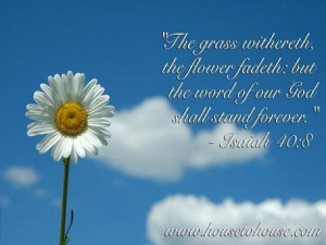 ... Fadeth, But The Word Of Our God Shall Stand Forever ” ~ Bible Quotes