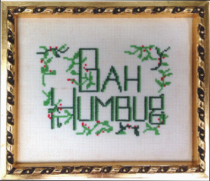 my bah humbug period i cross stitched another dickens quote bah humbug ...