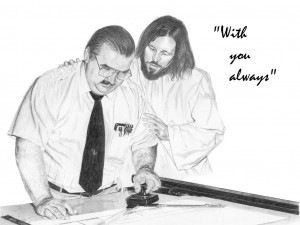 Jesus with Draftsman