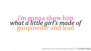 ... an angry female. Gunpowder and Lead by Miranda Lambert comes to mind