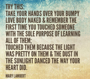 Body love - Mary lambert
